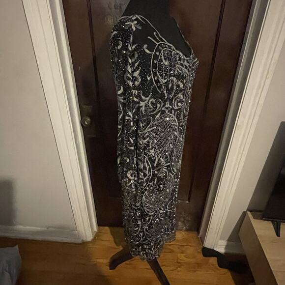 Pisarro Nights Nordstroms Beaded Evening Cocktail Party Dress Womens Sz 12 - Picture 11 of 16